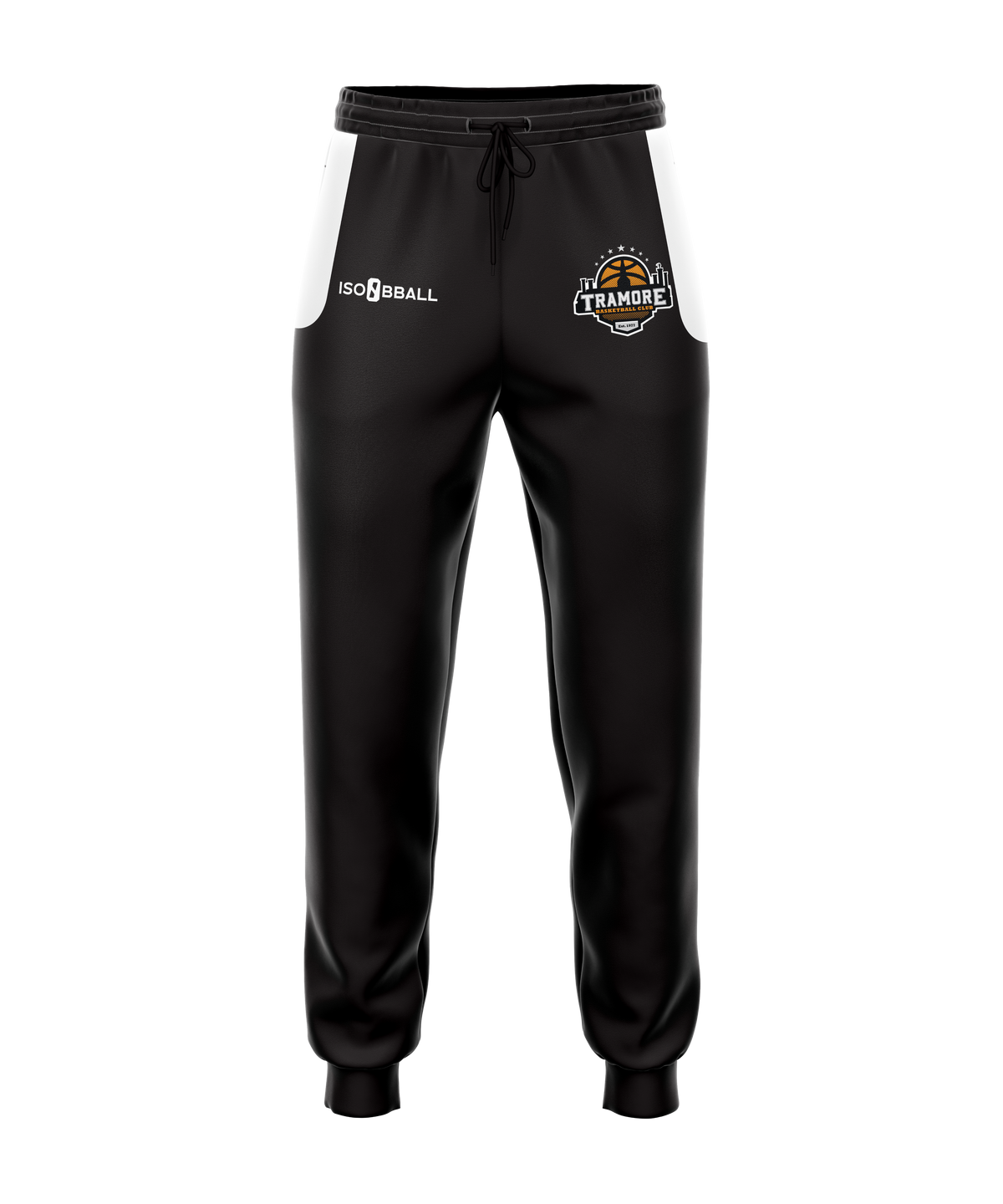 Tramore Black and White Cuffed Joggers